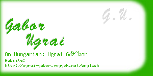 gabor ugrai business card